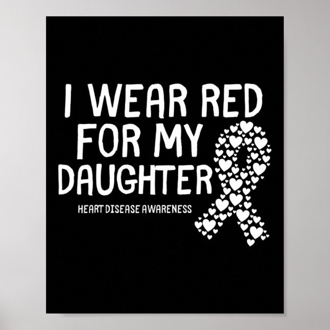 Bära Red för min dotter Chd Congenital Heart Di Poster (Framsidan)