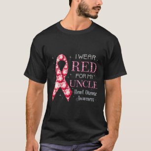 Bära Red för min morbror Heart Disease Awareness S T Shirt