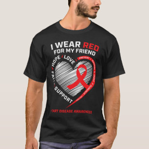 Bära Red för min vänliga hjärt- sjukdomskänsla T Shirt