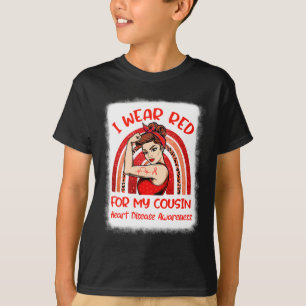 Bära Red for My Cousin Heart Disease Awareness Mon T Shirt