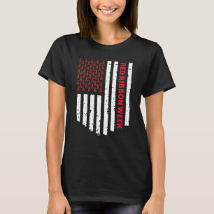 Bära Red for Red Ribbon Week Awareness Drug Free F T Shirt