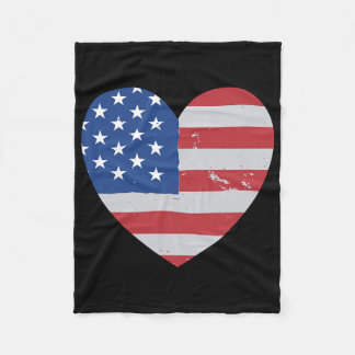 Bära Red Fredag Heart American Flagga För manar oc Fleecefilt