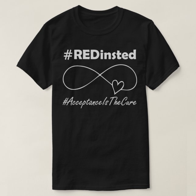 Bära Red i stället Autism shirt Acceptance är cu T (Design framsida)