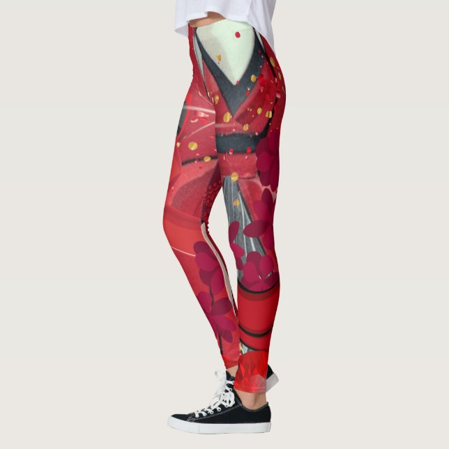 Bära Red Leggings (Vänster)