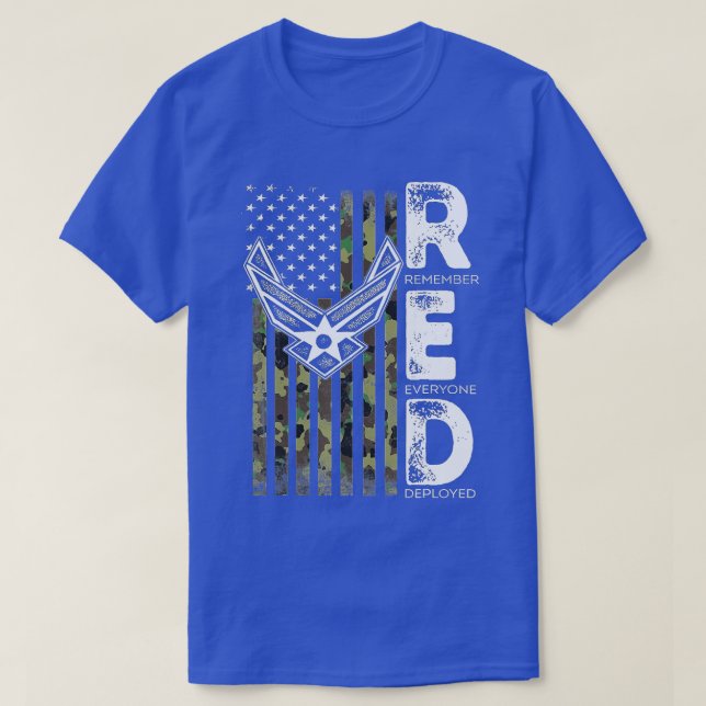 Bära Red on Fredag Military Veteran stöder vår T Shirt (Design framsida)