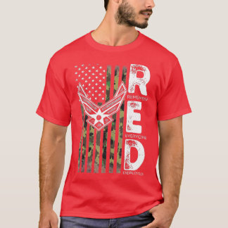 Bära Red on Fredag Military Veteran stöder vår T Shirt