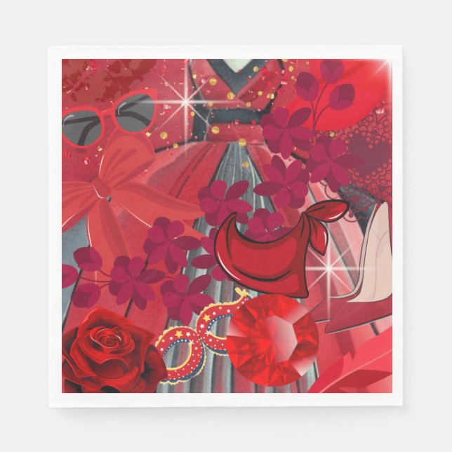 Bära Red Pappersservett (Framsidan)