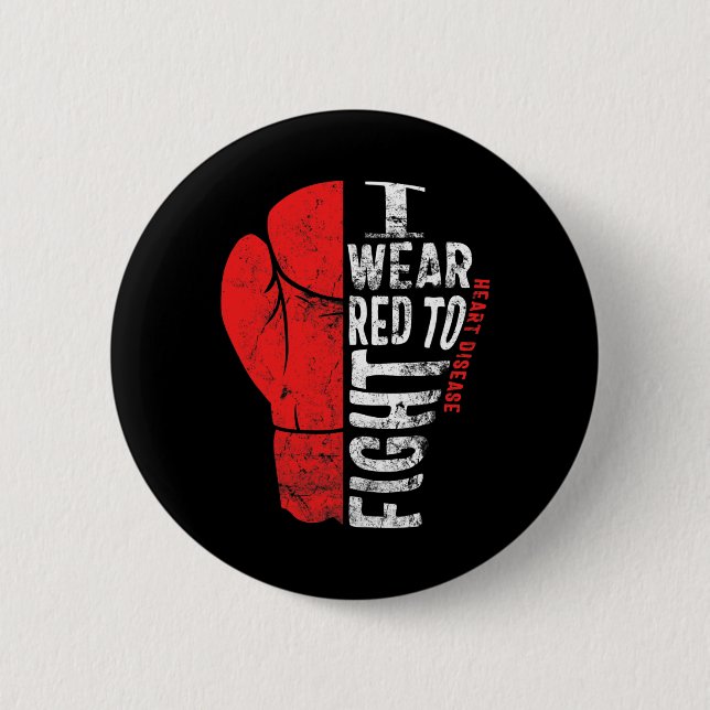 Bära Red to Fight Heart Disease Awareness Chd Nati Knapp (Framsida)