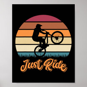 Bara Ride Mtb Mountainbike-presenter för mountainb Poster