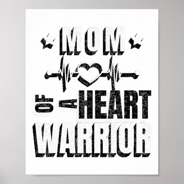 Bära Röda dagen Mamma i en hjärtklappare som säger Poster (Framsidan)