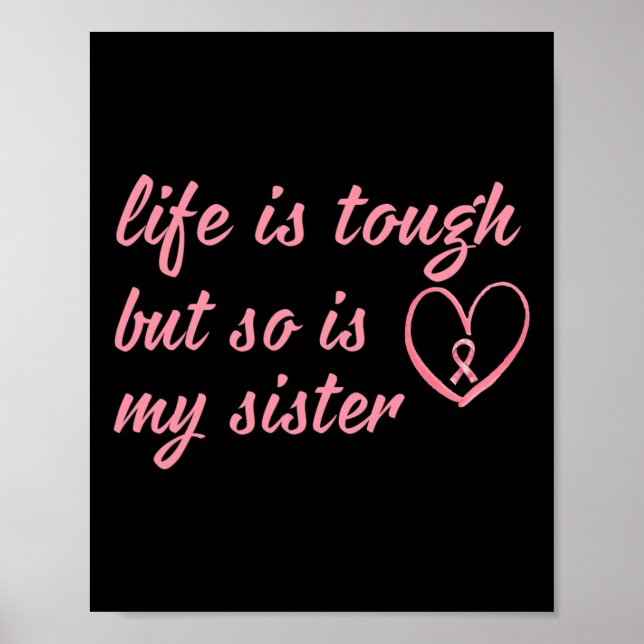 Bära Rosa Bält till mitt systerbröstcancerstöd Poster (Framsidan)