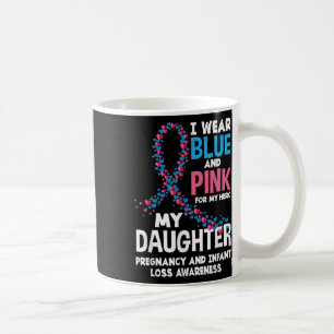 Bära Rosa Blue Min Dotter Gravid Spädbarn Förlust Kaffemugg