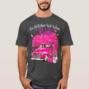 Bära Rosa Breast Cancer Awareness Pumpkin Lastbil T Shirt