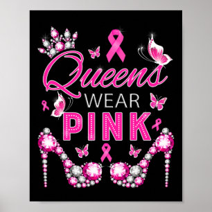 Bära Rosa Breast Cancer Awareness Ribbon Support G Poster