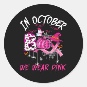 Bära Rosa Breast Cancer Warrior Cute Ghost Hallowe Runt Klistermärke
