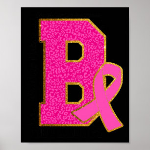Bära Rosa Bulldog Breast Cancer Awareness Bulldog Poster