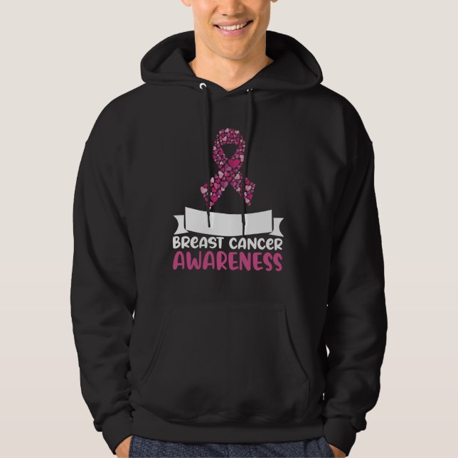 Bära Rosa Family Matching Breast Cancer Awareness Hoodie (Framsida)