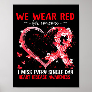 Bära Rosa för hjärtsjukdom - medvetandegrad Hjärta Poster