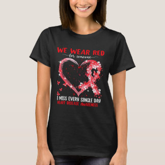 Bära Rosa för hjärtsjukdom - medvetandegrad Hjärta T Shirt
