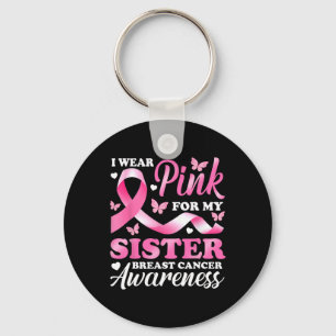 Bära Rosa för min bröstcancermedvetenhet Ri Nyckelring