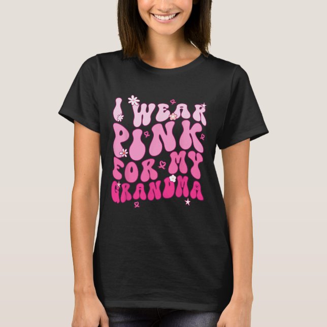 Bära Rosa för min farmaceut Support Breast Cancer  T Shirt (Framsida)