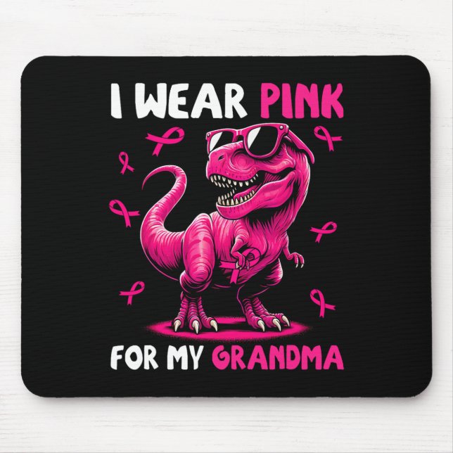 Bära Rosa för min farmor T- rex- dosinosaur-brygga Musmatta (Framsidan)