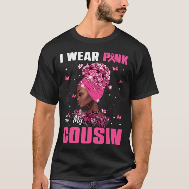 Bära Rosa för min kusin Breast Cancer Af T Shirt (Framsida)
