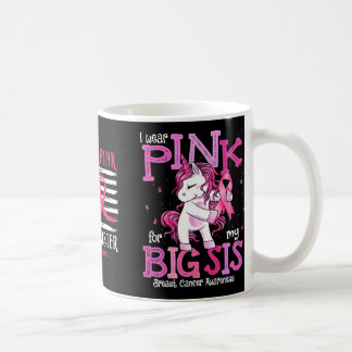 Bära Rosa för min syster Ribbon Breast Cancer Amer Kaffemugg