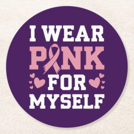 Bära Rosa Myself Underlägg Papper Rund