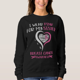 Bära Rosa Ribbon Sister Breast Cancer Warrior T Shirt