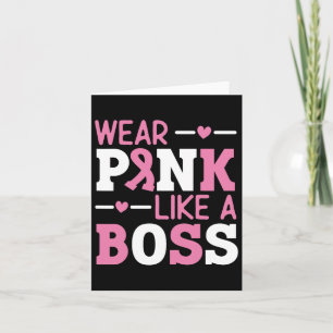 Bära Rosa som ett Chef Rosa Ribbon Breast Cancer A Kort