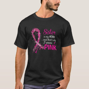 Bära Rosa Tee for My Sister Ribbon Rosa Breast C