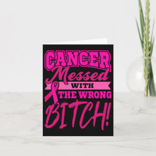 Bära Rosa World Cancer Day Gift Rosa Ribbon Chemot Kort