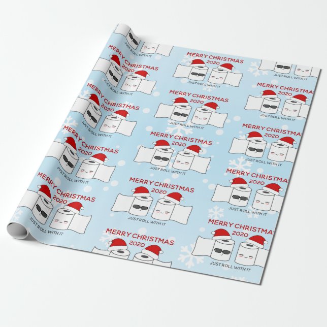 Bara Rulla Med Det Toalettpapper Inpackningspapper Presentpapper (Utrullad)