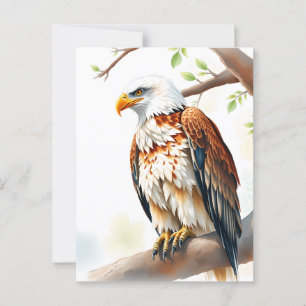 Bara säga hej Eagle Sitta vid Gren Vykort