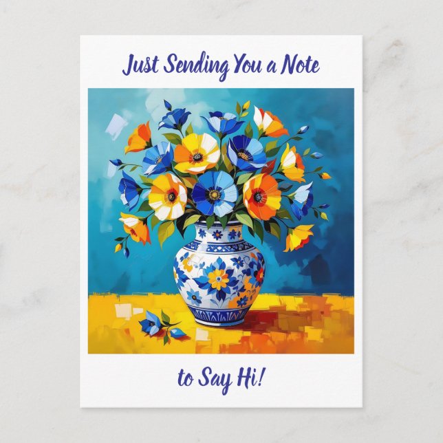 Bara säga HI | Håll i Touch Vykort (Framsida)