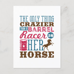 Bara Sak Crazier än Barrel Racer är hennes häst Vykort