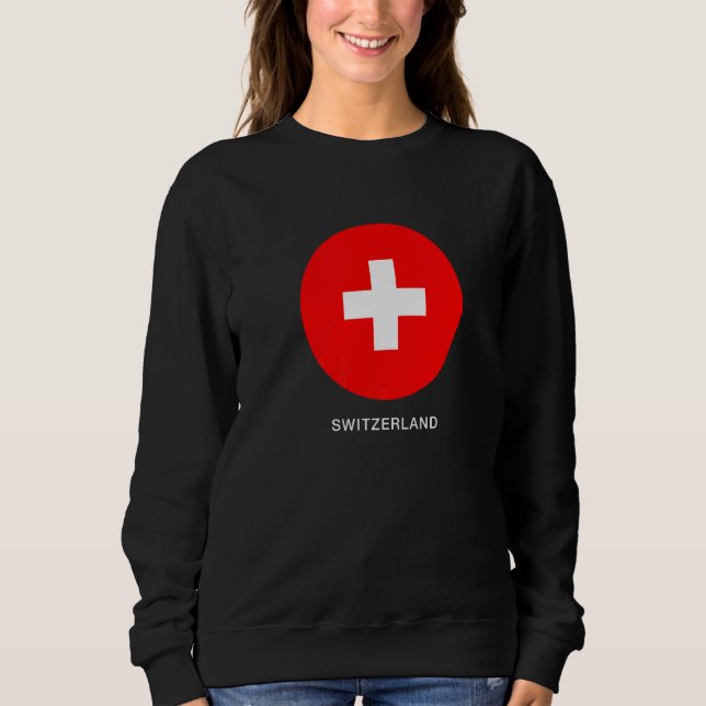 Bära Schweiz Flagga Illustration Graphic Design T Shirt (Framsida)