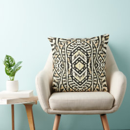 Bara Sepia Patterned Cushion Kudde