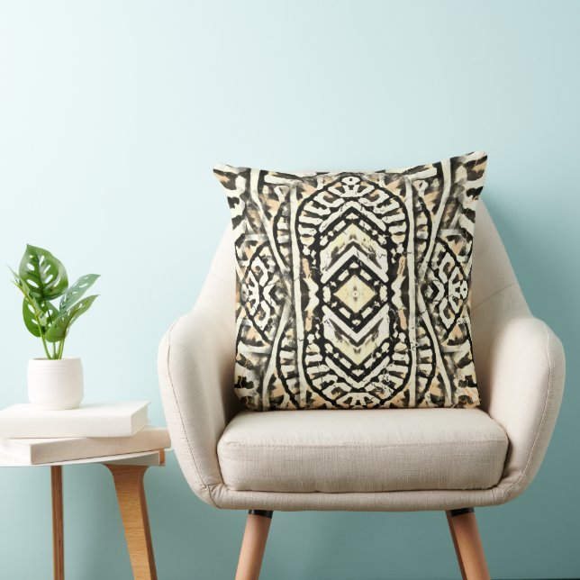 Bara Sepia Patterned Cushion Kudde (Stol)