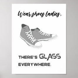 Bära Shoes Dam Där är Glass Kamala Harris Poster