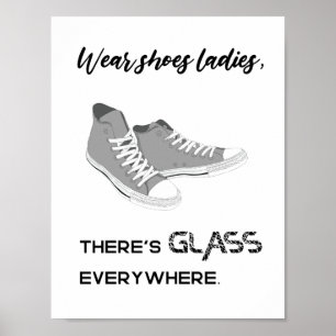 Bära Shoes Dam Där är Glass Kamala Harris Poster