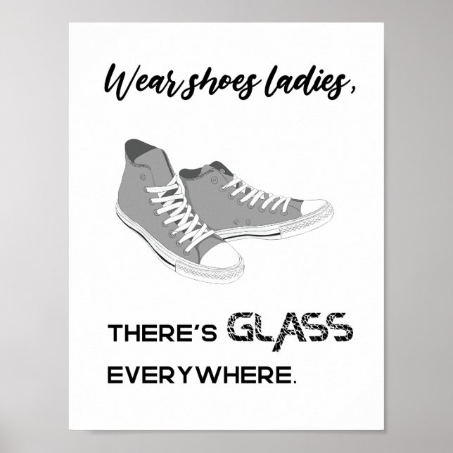 Bära Shoes Dam Där är Glass Kamala Harris Poster (Framsidan)