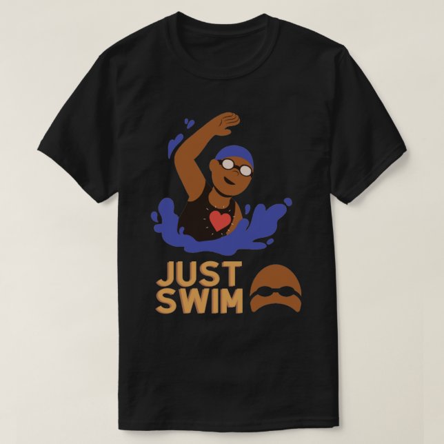 Bara Simma för att simma Älskare T Shirt (Design framsida)