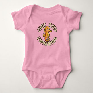 Bara Simma Vidare Sjöstjärna Baby Bodysuit T Shirt