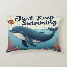 Bara simning av Behållor - Motiveringell inspirati Prydnadskudde