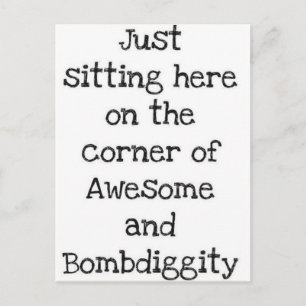 Bara sitta här vykort