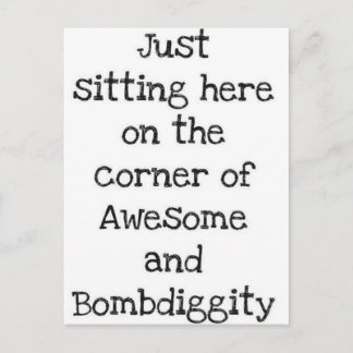 Bara sitta här vykort