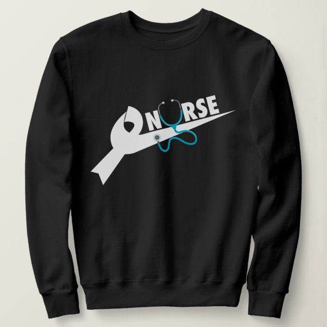 Bara Sjuksköterska Stetoskop Båge Tröja, Present t Shirt (Design framsida)