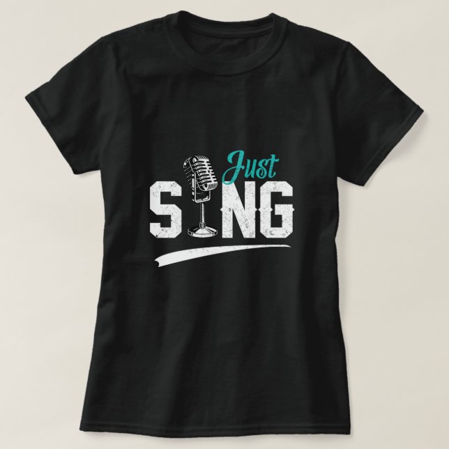 Bara Sjunga Choir Singer Musician Singing Music Gi T Shirt (Design framsida)